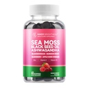 Sea Moss 4000mg Gummies with Ashwagandha, Elderberry, Apple Cider Vinegar, Bladderwrack, Bussel Root 
