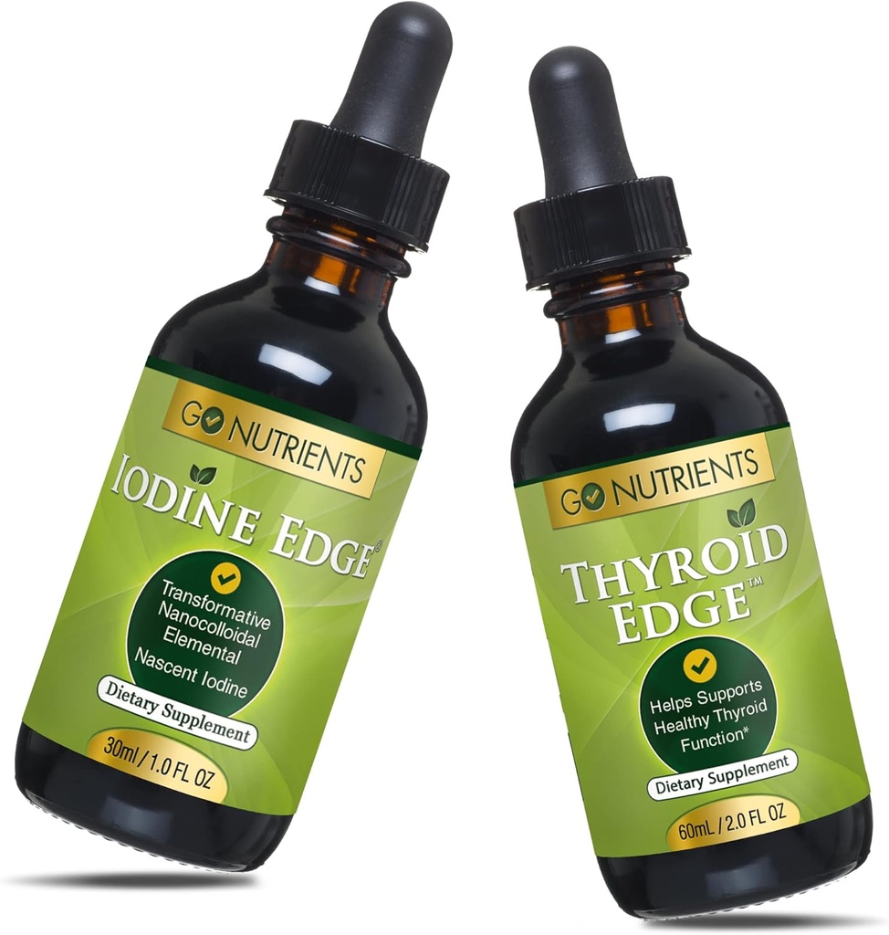 Go Nutrients Iodina nazala si suport tiroidian Suplimente dietetice Picături lichide de mare potenta non-GMO GlutenFree Iod Edge to Boost Metabolism Imbunatatirea pielii & Stop pierderea parului si creste nivelul de iod
