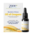 Zane Hellas 190 mg Oregano Oil-164 mg Carvacrol per Serving-4 Drops Daily. 100% ulei grecesc nediluat de Oregano. 86%-90% Min Carvacrol. Probabil cel mai bun ulei Oregano din lume. 0.5 fl oz.- 15ml.
