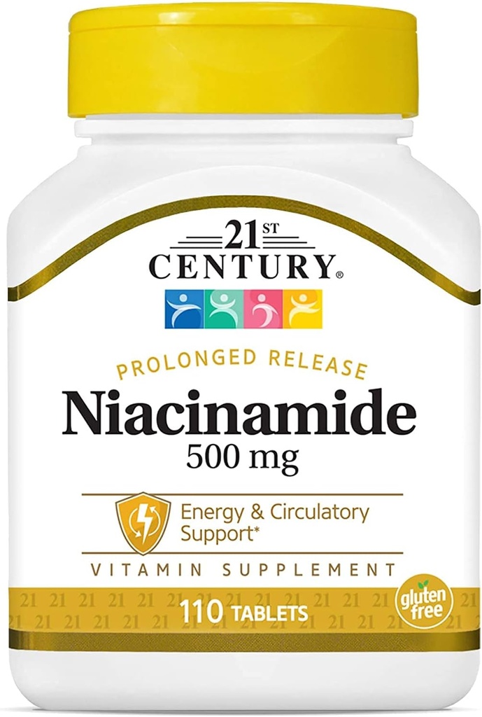 Niacin 500 Mg capsule fără culoare, 110-conte (pachet de 3)