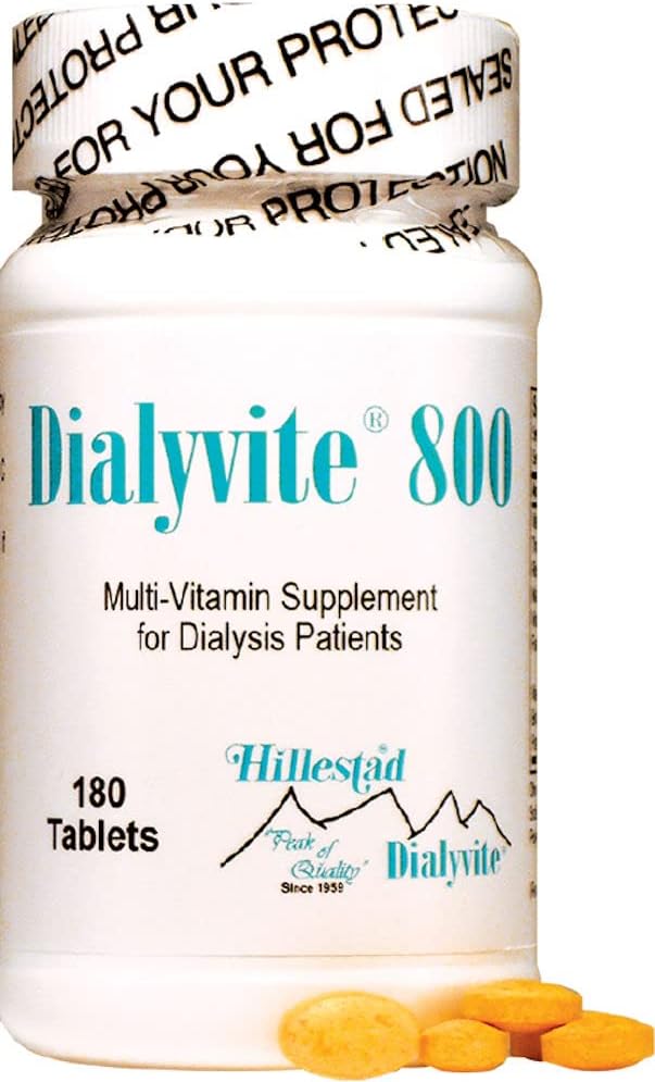 Dialit 800 Supliment cu mai multe vitamine pentru pacienţii dializaţi, 180 comprimate