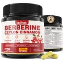 2 ambalaj 1500 mg Liposomal Berberine HCL cu Ceylon Cinnamon Bitter Melon, Organic Berberine Complex Suplimente cu Banana Leaf, Suporturi Imune & Digestion - Vegan 240 capsule