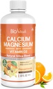 Bio Naturals Calciu si Magneziu Supliment lichid cu vitamina D3 - Formula naturala, Patru tipuri de calciu suporta oase puternice cu absorbtie superioara la pastile - 100% vegetarian - 32 fl oz