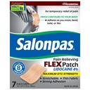 Salonpas Putere OTC Maximă Lidocaină 4% Durere Relieving FLEX Patch, Aplicați pentru până la 8 ore, Nesolicitat, Subțire, Flexibil, Lightweight, Patch rămâne în loc, 7 Patch-uri