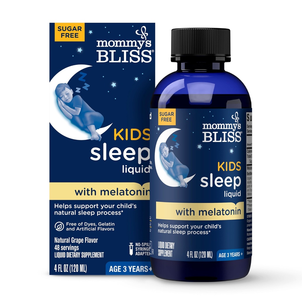 Mami's Bliss Kids Sleep Liquid with Melatonin & calming Herbs 