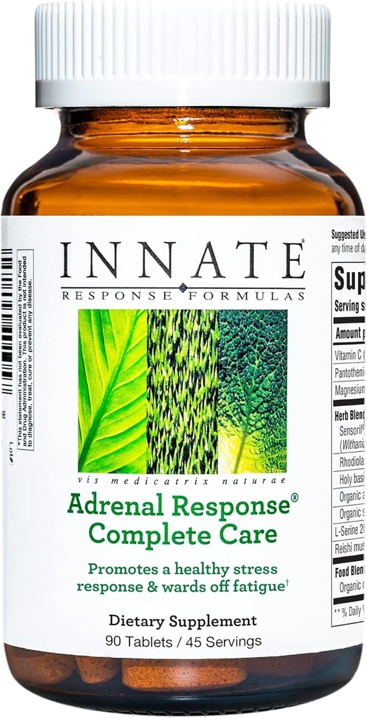 Formulari de răspuns INATE Răspunsul suprarenal Îngrijire completă - cu Ashwagandha - Promovează răspuns optim la stres - Oboseală în afara saloane - vegetarian, gluten-free, non-GMO, Kosher - 90 comprimate (45 Servings)