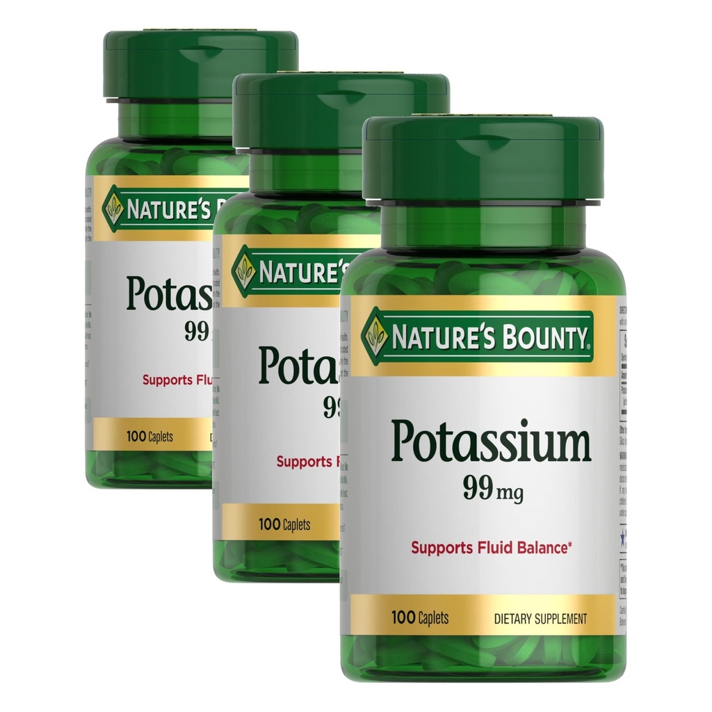 Gluconat de potasiu 99 mg, 100 capete (Pachet de 3)
