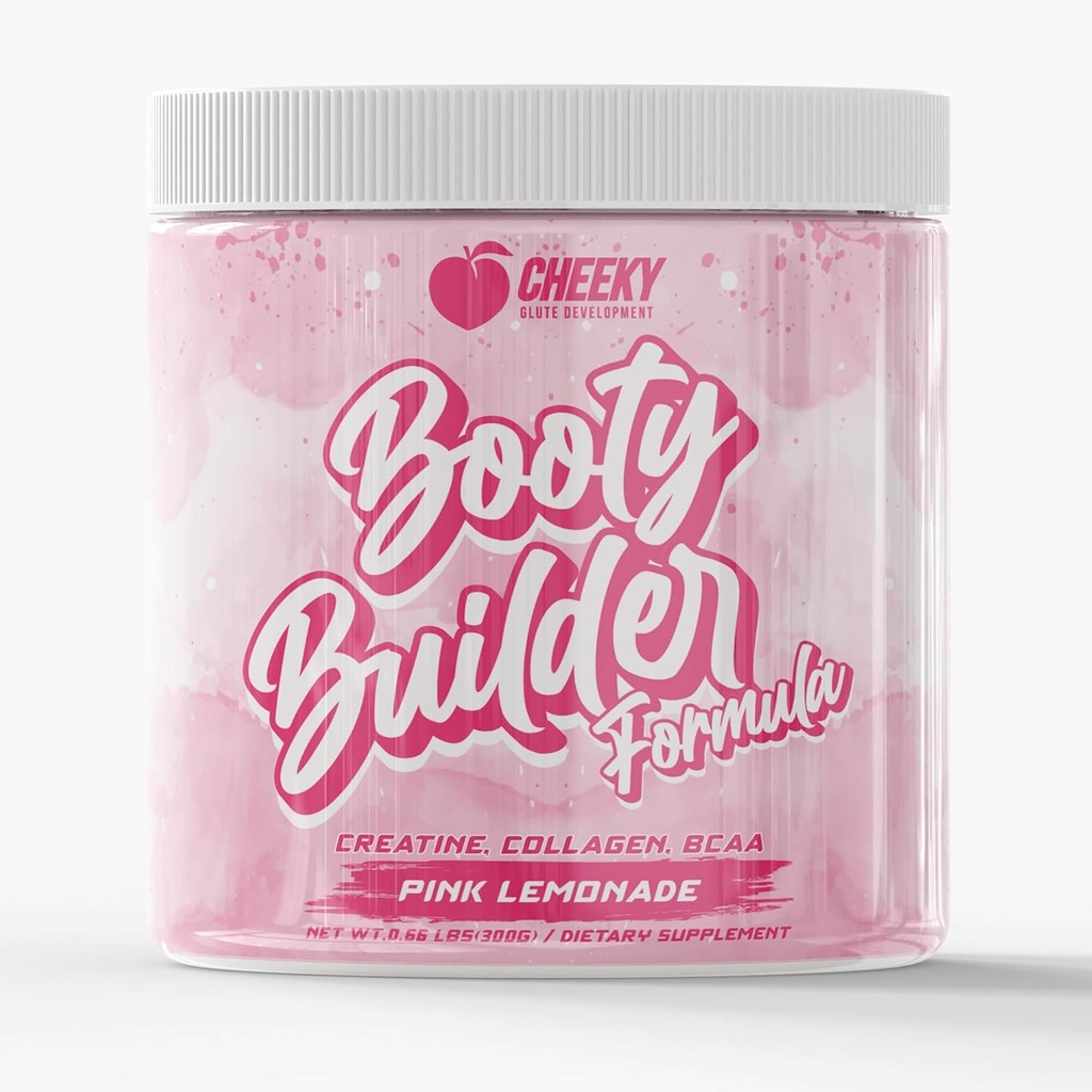 Booty Pump Formula - roz Lemonade Creatine Blend pentru femei, BCAAs & Colagen, Muscle Gain & Booty Growther, Grit-Free Formula Creatina Para Mujeres Queratina Para Musculoss