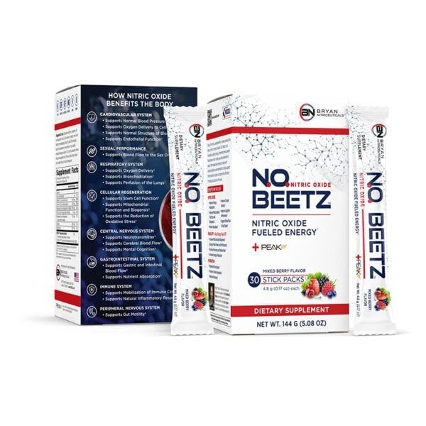 N.O. Oxid de beetz nitric de energie alimentată Supliment de creștere a consumului de energie, hidratare și de energie celulară, amestec de vitamine și minerale (30 Servings)