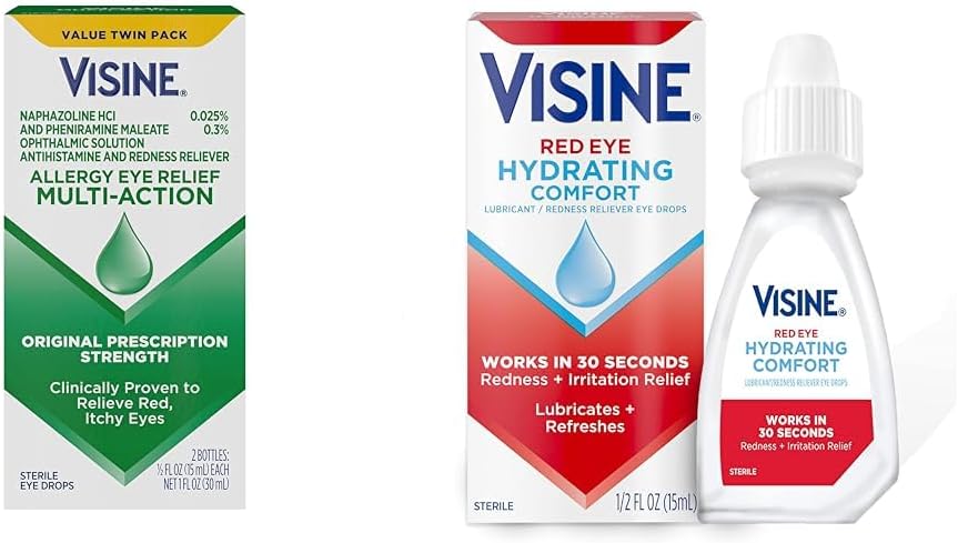 Visine Alergie Eye Relief Drops Red Eye Hidratare Comfort picături, 0. 5 fl oz (Pachet de 2)