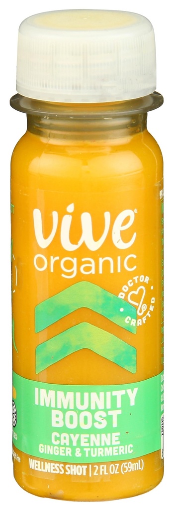 Vive Imunitate organică Boost Cayenne, Ginger & Turmeric Shot (2oz sticla)