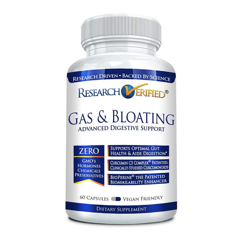 Cercetare de gaz verificat și balonare - Relaxați-vă mușchi intestinali, Elimina Buildup gaz - Artichoke Powder, Ginger, Peppermint Leaf Powder - 60 capsule - Vegan...