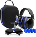 Yewltvep fotografiere protecție ureche arma Range protecție ureche cu earmuffs, ochelari de siguranță arma, dopuri de ureche, caz de stocare greu