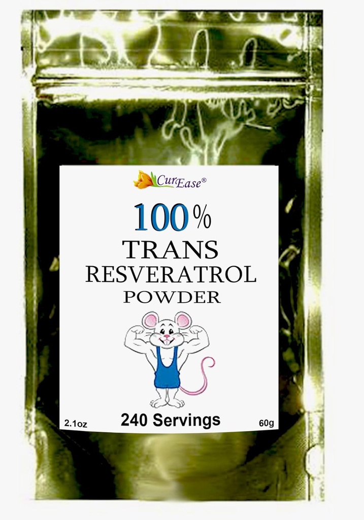 100% Pur Trans Resveratrol pulbere 240 Serviri 2.1 oz (60 Grams) 250 mg per serviri
