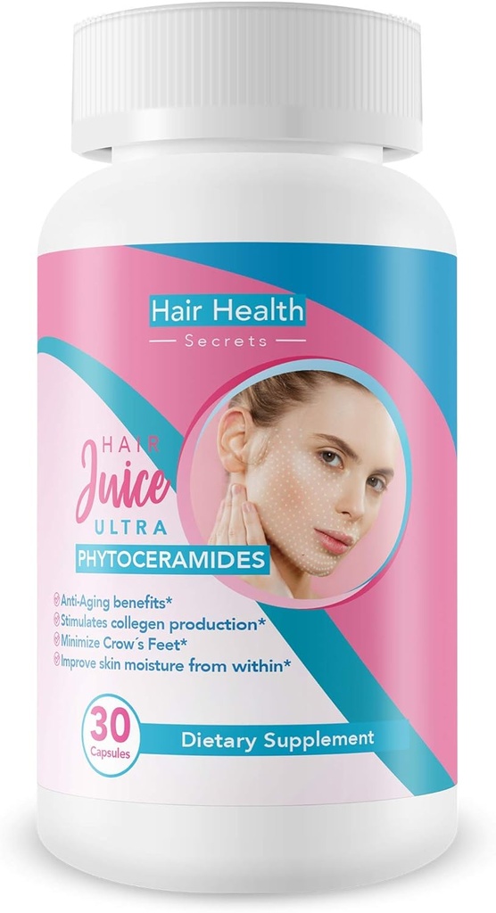 Suc de păr Ultra anti-Aging pastile - Fitoceramide 350 mg - Souten Hair & Skin cu acest special formulat anti imbatranire Pilula făcut cu vitamina A, vitamina C, vitamina D, vitamina E, și fitoceramide
