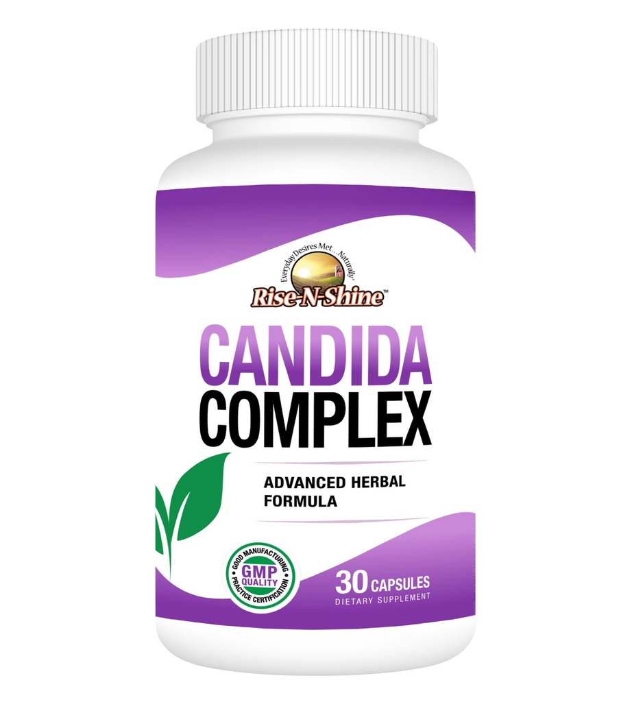 Creştere-N-Shine Candida Complex capsule Suport pentru nivele normale Candida cu Oregano, acid caprilic, ciuperci Reishi şi mai mult 30 Conte