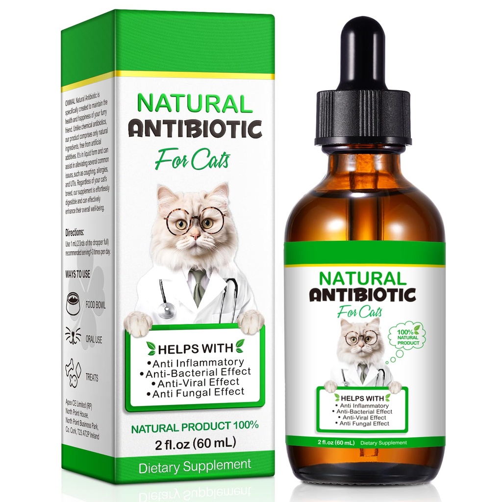 Antibiotice Cat, Antibiotice pentru pisici, Antibiotice Cat Natural Multivitamine Suplimente Herbal 60ml