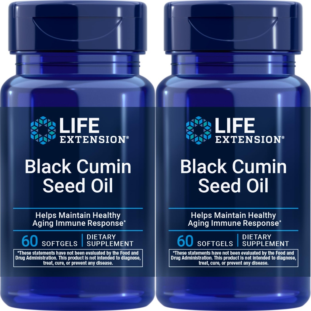 Life Extensie Black Chimin Seed Oil, 60 softgels (Pachet de 2)