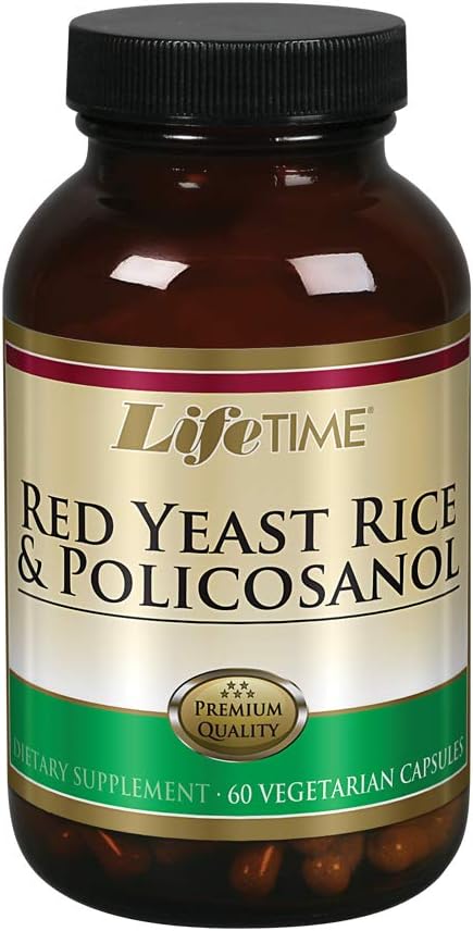 VIATATIME Red Yeast Rice & Policosanol Veg, 60 Count