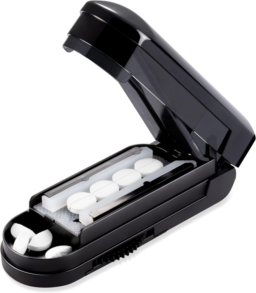 Portable Pill Cutter Splitter, Adjustable Cutter, for Vitamins, Supplements and Medicines, BPA-Free, Easy to Use