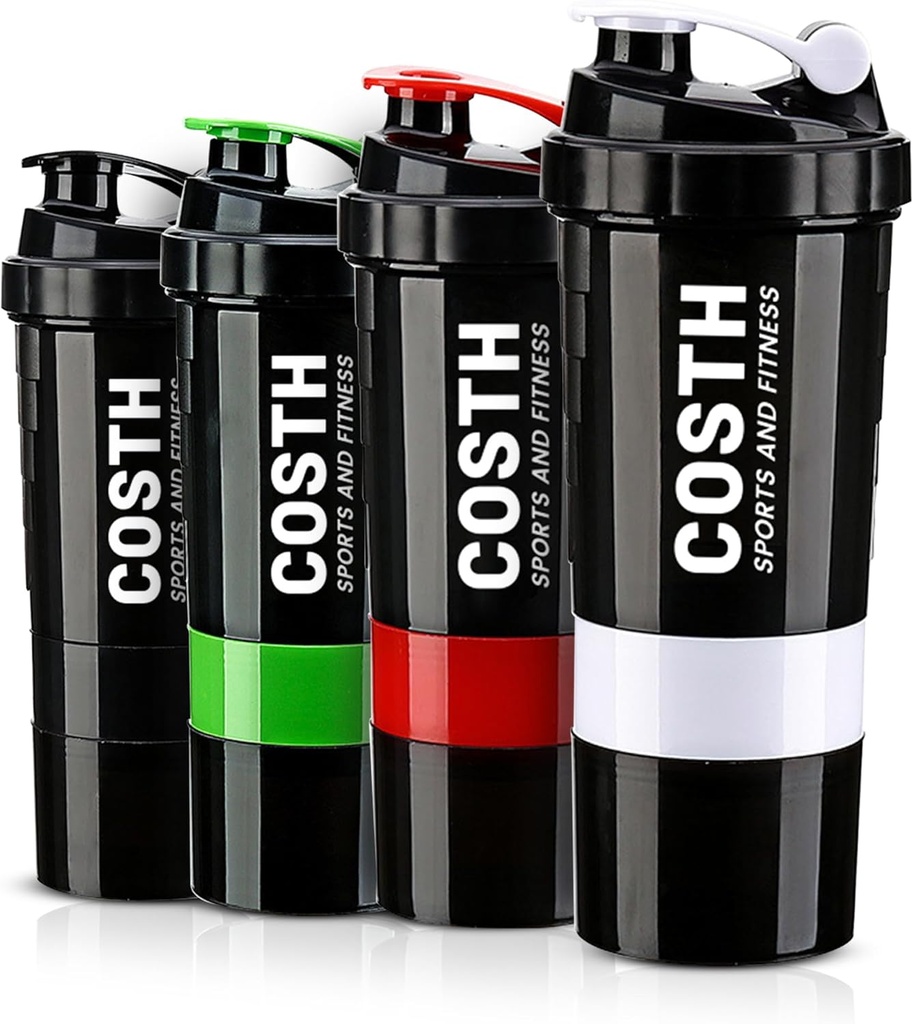 17 Oz Multi-Compartment Sticla Shaker cu 4-Pack Set 