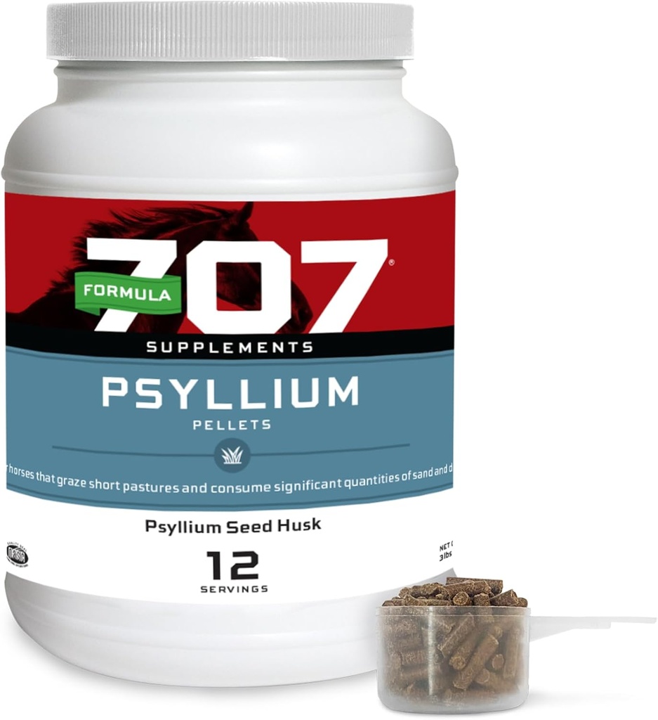 Formula 707 Psyllium Pellets Suplimentul pentru ecvidee (3lb borcan - 12 zile de aprovizionare)