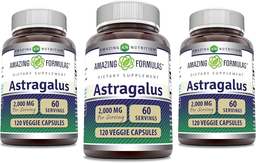 Amazing Formulas Astragalus 2000 mg Per Serving Capsule Supliment 