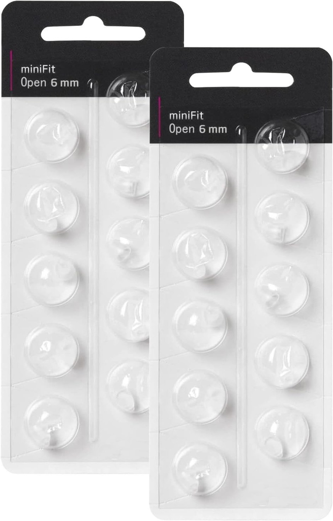 Domes de ajutor auditiv pentru înlocuirea Oticon, Oticon Minifit Open Vent Bass Domes (6 mm/2 Packs), Universal Domes for Oticon Audience Supplies.