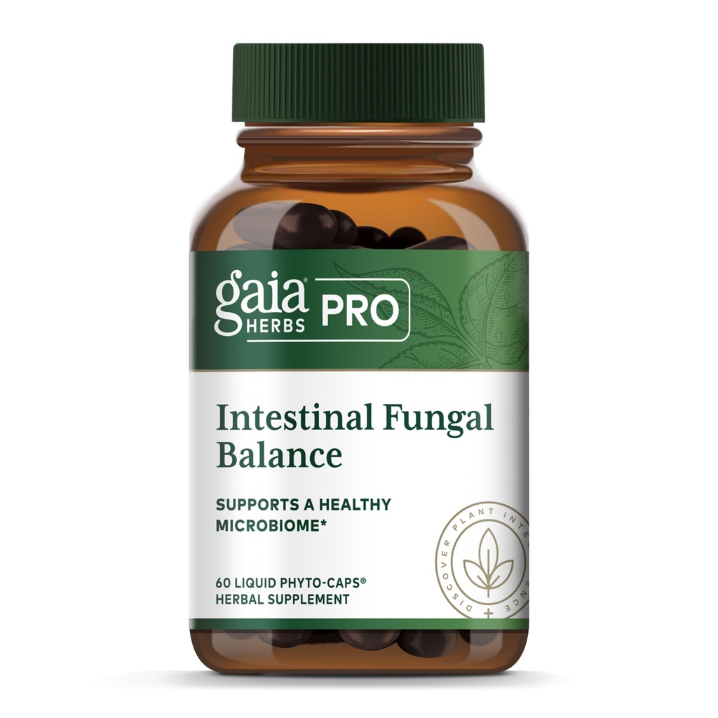 Gaia Herbs Pro Intestinal Fungic Balance - Digestion Supplement* - Cleanse Supplement Supplement* with Holy Basil Leaf, Scorțișoară Bark & Oregon Grape Root - 60 Liquid Phyto-Caps (60 Servings)