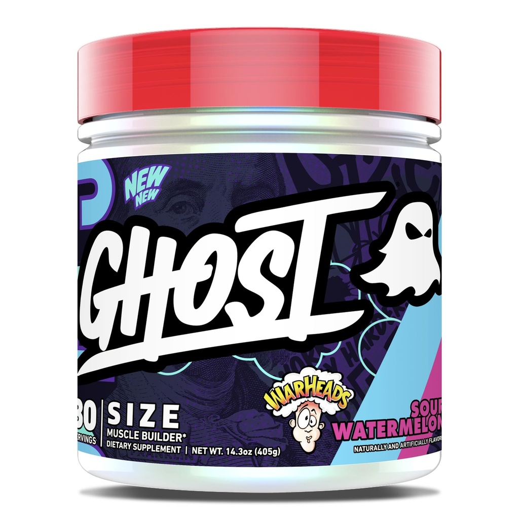 GHOST Dimensiune V3 Constructor musculare Supliment alimentar - focoase de apă dulce, 30 Serviri 