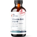 Design-uri pentru sănătate Vitamina B6 lichid - 50 mg B6 cu chelat de magneziu + supliment de zinc - absorbanți Ușor + Aroma de zmeură mare gustare (24 Serviri / 4 Fl Oz)