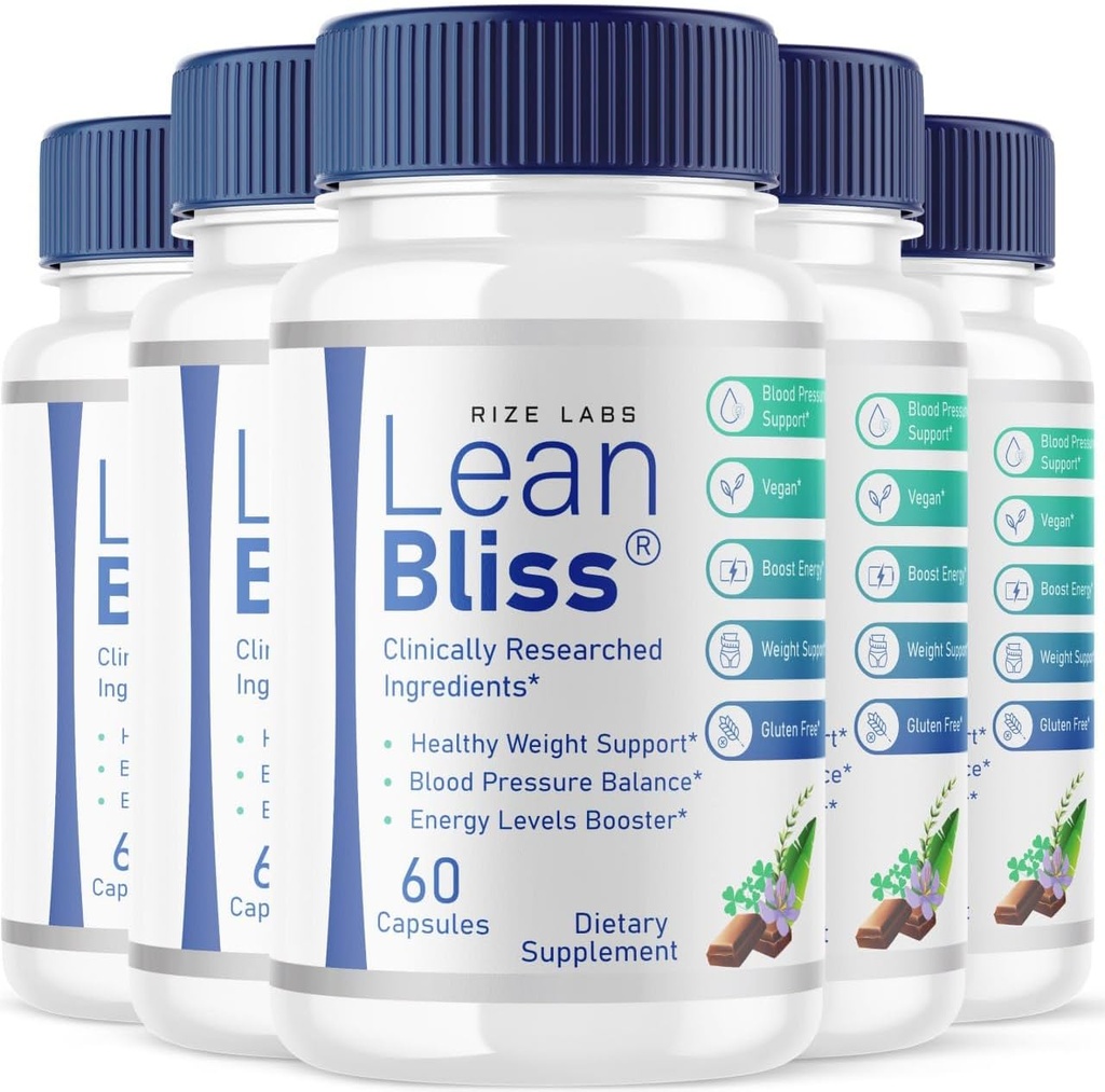 (5 ambalaj) Lean Bliss pierdere în greutate pastile, Lean Bliss Fat Burning Formula, LeanBliss Advanced Metabolism Capsule pentru managementul greutății naturale și suport de sânge, LeanBliss Supliment alimentar (300 capsule)