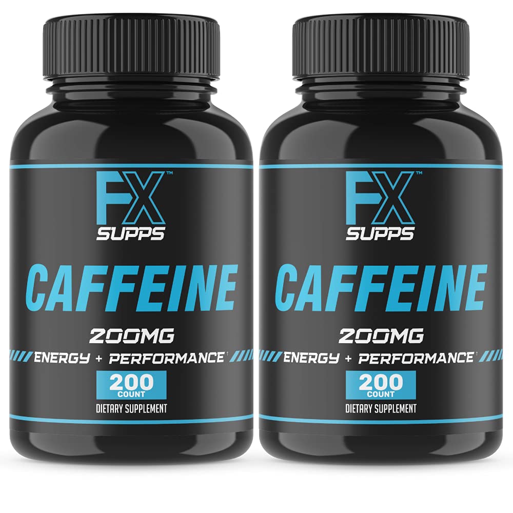 FXSUPPS Cafeina 200 mg pastile (2-Pack, 400 capsule) 