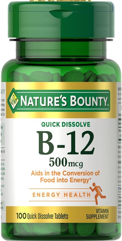 Natura's Bounty Vitamina B-12 500 Mgg, 100 Conte