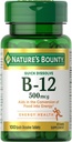 Natura's Bounty Vitamina B-12 500 Mgg, 100 Conte