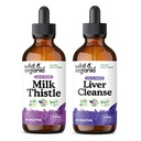 Wild & Organic Milk Thistle Tincture 4 fl oz & Ficat Cleanse Tincture 4 fl oz