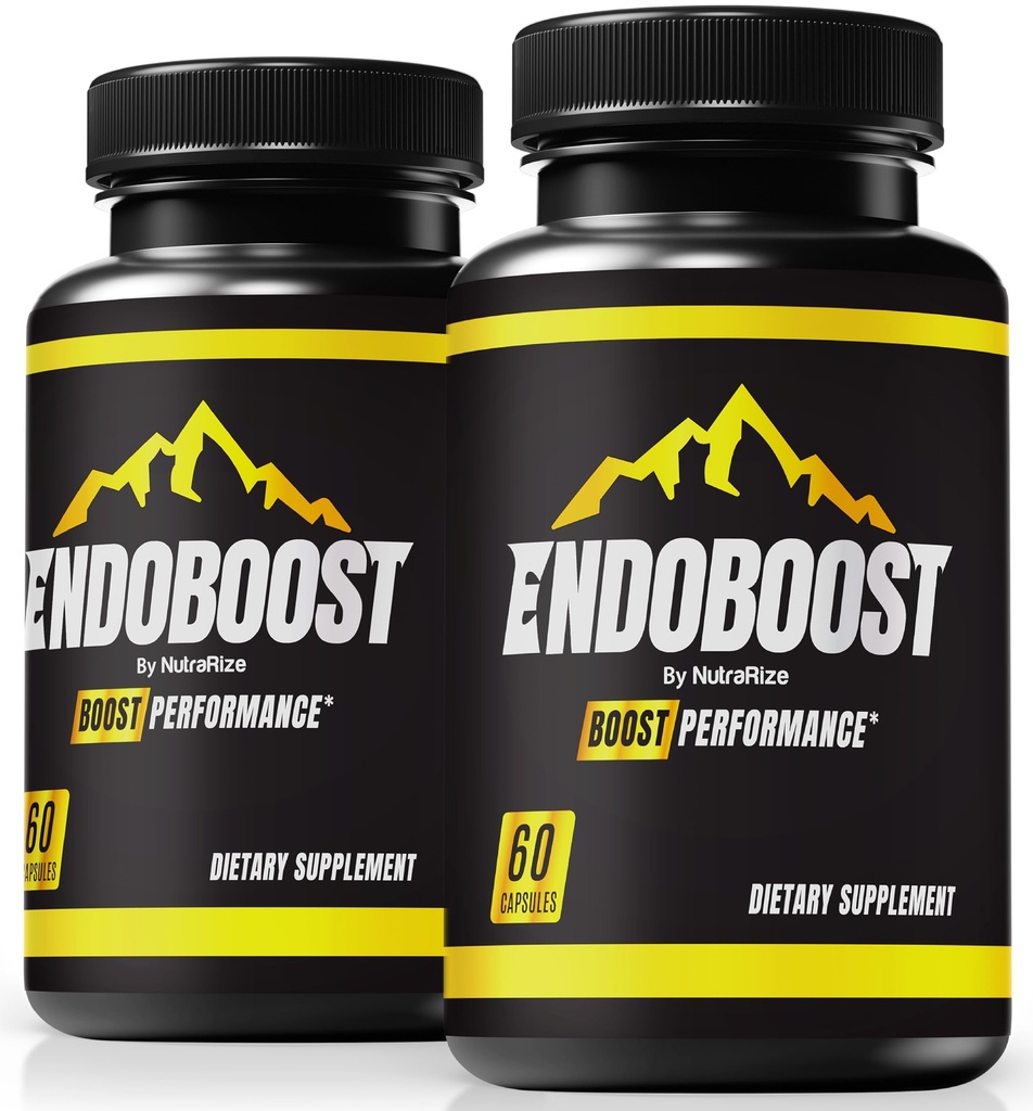 NutraRize (Pachet de 2 Endoboost pentru bărbați - (Oficială) Endoboost Performanță masculină, Suplimente, Capsule, Endobost Recenzii pentru sănătate pastile Pro Formula avansată (120 capsule)