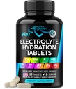 Electroliti - Electroliti tablete cu magneziu, sodiu, potasiu, clorura, vitamine D3 & B6, pudra Kelp - Pastile de sare - Made in USA - Tablete orale sub formă de capsule - Vegan & Keto Friendly - 120 Tabs