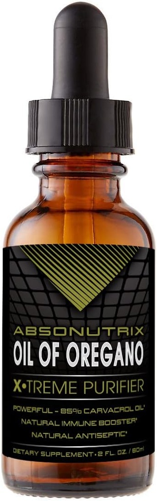 Ulei Absonutrix de Oregano 43 mg, 540 Servings, 2 Oz Sticla, Biodisponibilitatea ridicata, 85% Carvacrol ulei, Absorbtie rapida, Ingrediente potente, Cruzime-Free, Third-Party Testat, Non-GMO, Made in USA