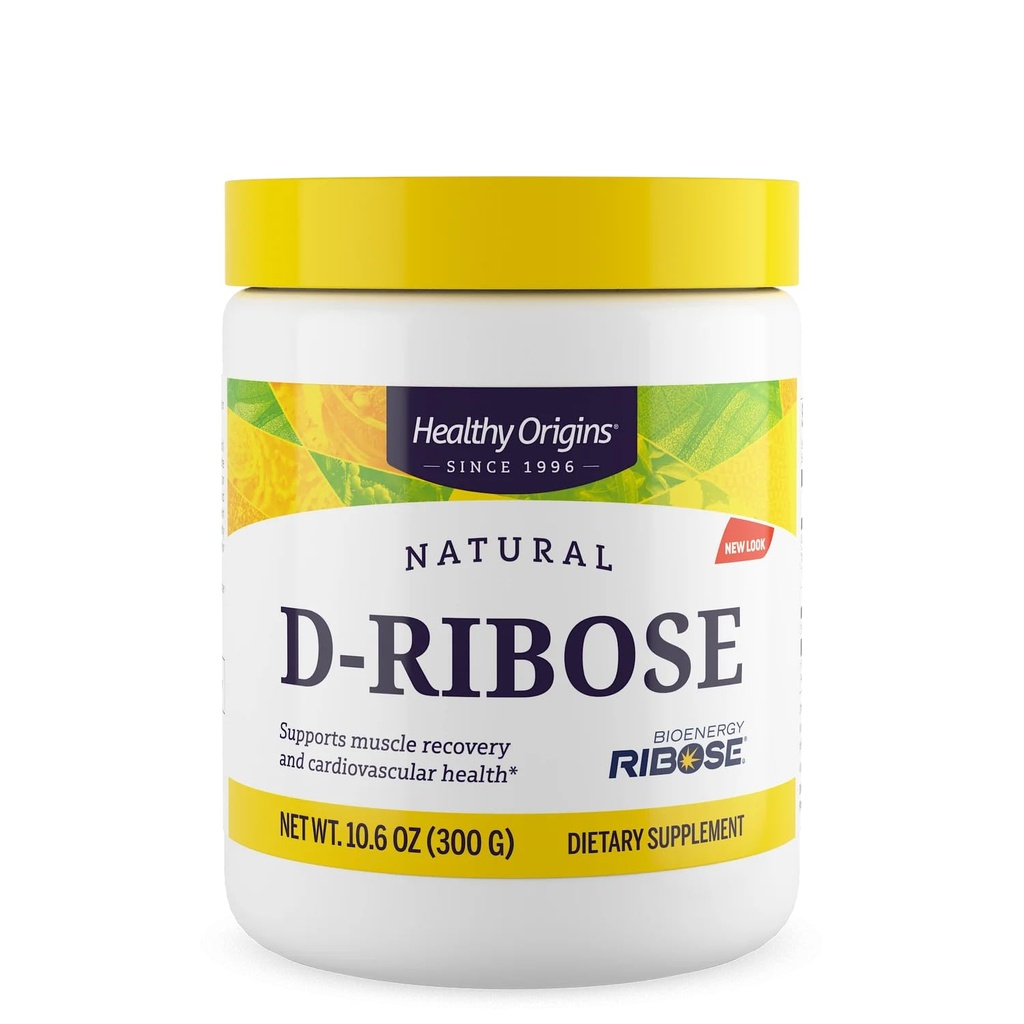 Origini sănătoase D-Riboză pulbere (bioenergie, non-GMO, gluten gratuit, suport energetic, suport cardiac), 10,6 Once
