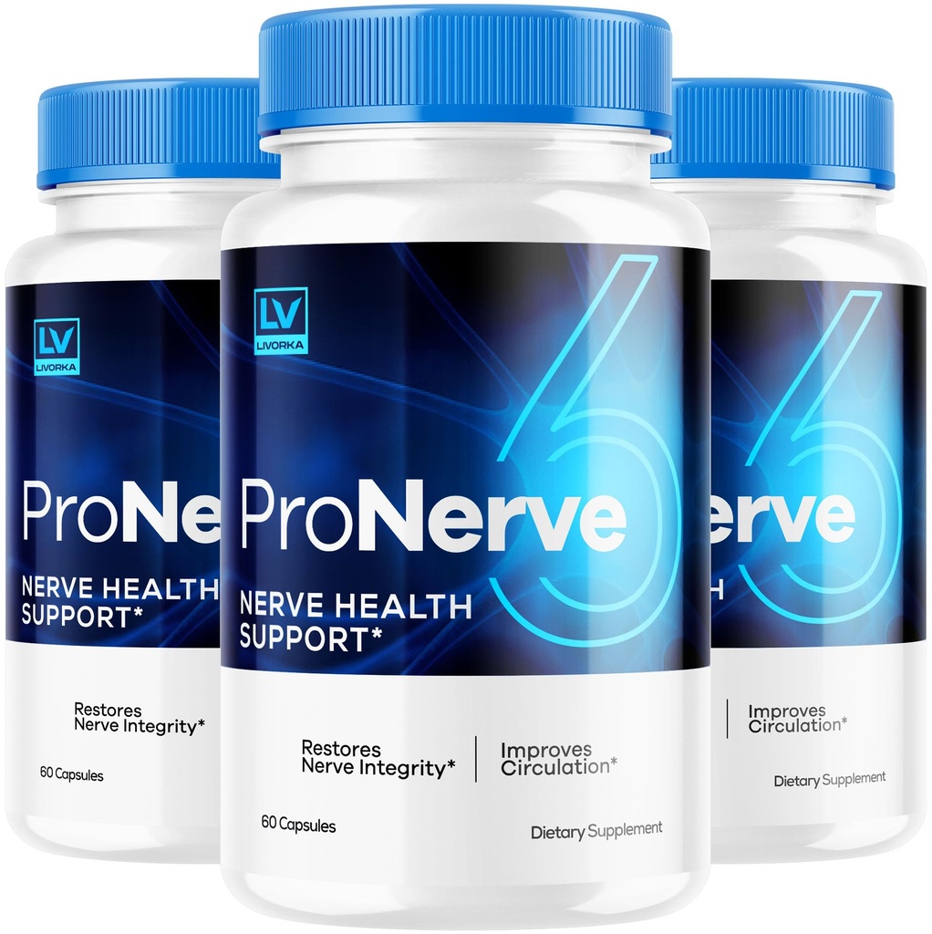 LIVORKA Pronerve 6, Nerve Health Support Advanced Formula - 180 capsule (3 luni de aprovizionare) - Pachet de 3