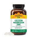 Viață țară Zinc de magneziu de calciu cu vitamina D3 și acid L-glutamic, Supliment alimentar pentru suport osos, certificate Gluten gratuit, 1000mg/500mg/25mg, 180 comprimate