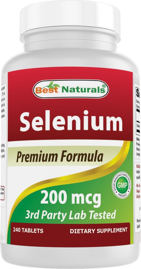 Cele mai bune naturale Seleniu 200 mcg Supliment, 240 Conte