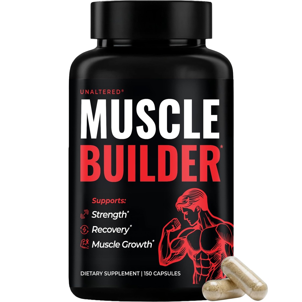 UNALTERED Constructor musculare anabolic pentru bărbați - creștere, dimensiune, puterea - Natural musculare Clădire supliment & energie Booster - Tribulus Terrestris, Ginseng, vitamina D3, Ashwagandha - 150 capsule