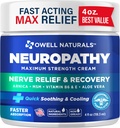 Owell Naturals Neuropatie Nervi ajutor Cream, Putere maxima, Greaseless, Ingrediente naturale Arnica, Aloe Vera, MSM, Vitamina B6 pentru picioare, mâini, picioare, degetele Discomfort, 4 Fl Oz (Pachet de 1)