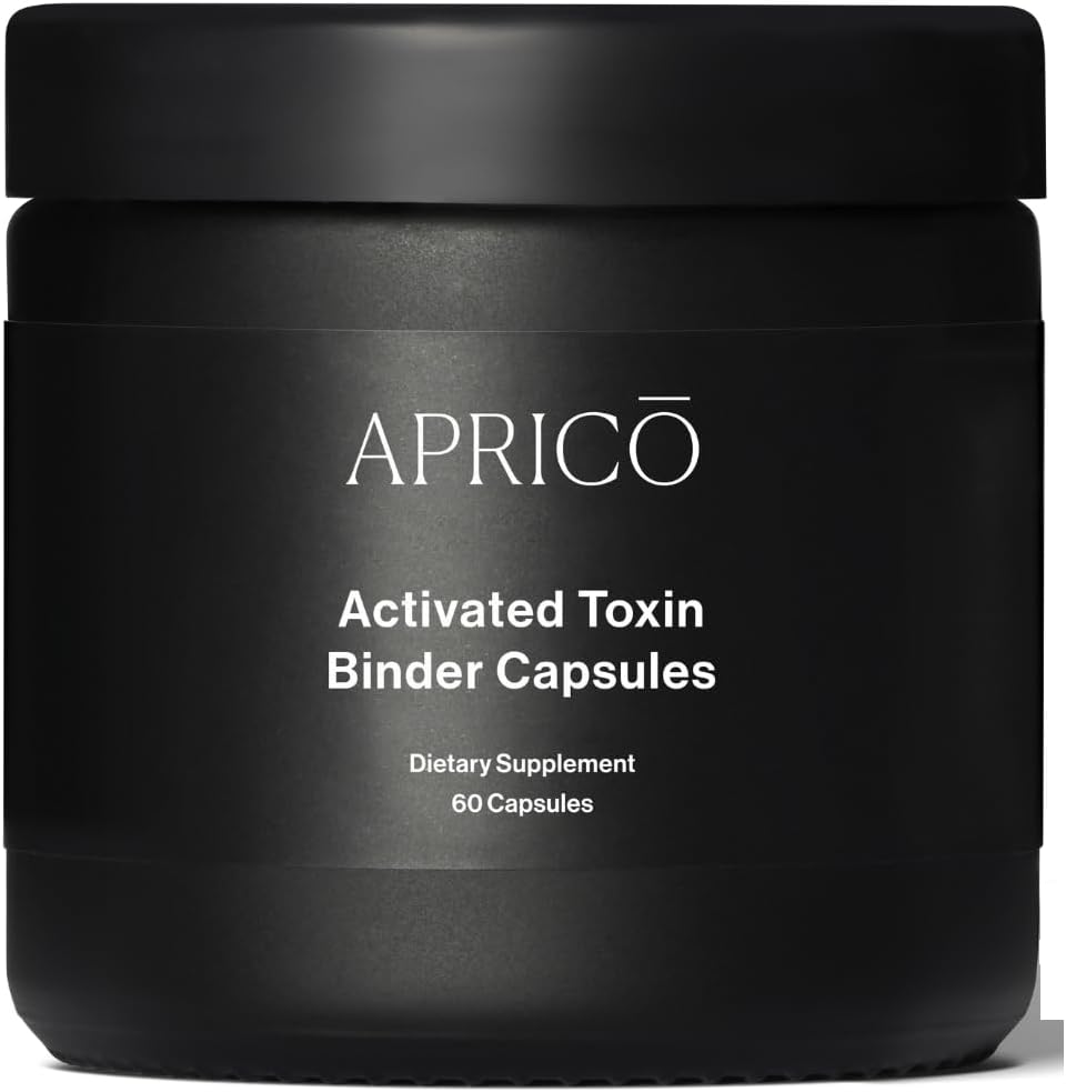 Aprico Capsule activate Toxin Binder cu Charcoal activat, Zeolit, și Aloe Vera - Suport de detoxifiere (60 capsule)