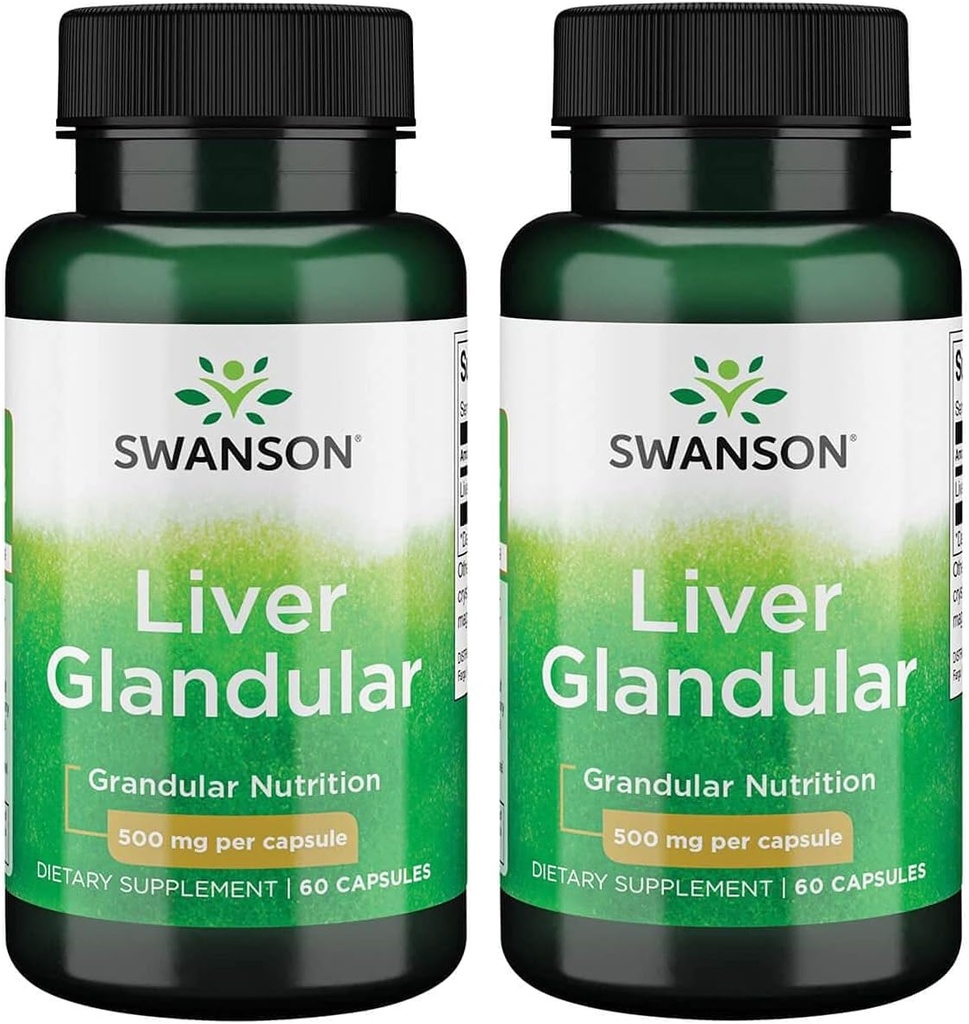 Swanson Ficat Glandular 500 Milligrame 60 Capsule (2 ambalaje)