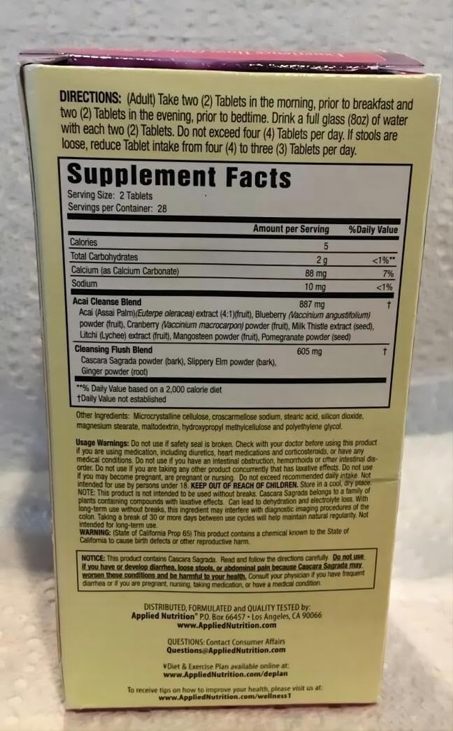 14-Day Acai Berry Cleanse 56-Count Sticla (Pachet de 3) EW@GHT