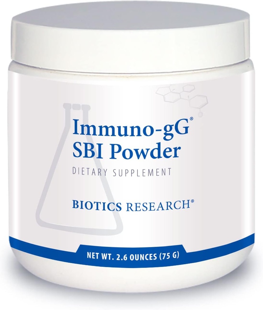 Biotice de cercetare Immuno-gG SBI pulbere Easy-to-Mix pulbere Formula, IgG Ultimate, Complete Gut Health and Immune Support, Dairy Free, Imunoglobuline concentrat - 2.6 Oz