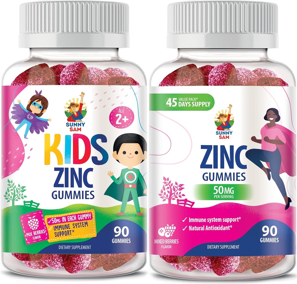 Gume de zinc pentru adulți și gume de zinc pentru copii. Guma de zinc masticabil pentru suport imunitar - puternic antioxidant natural non-GMO supliment pentru copii Barbati Femeie Adulti